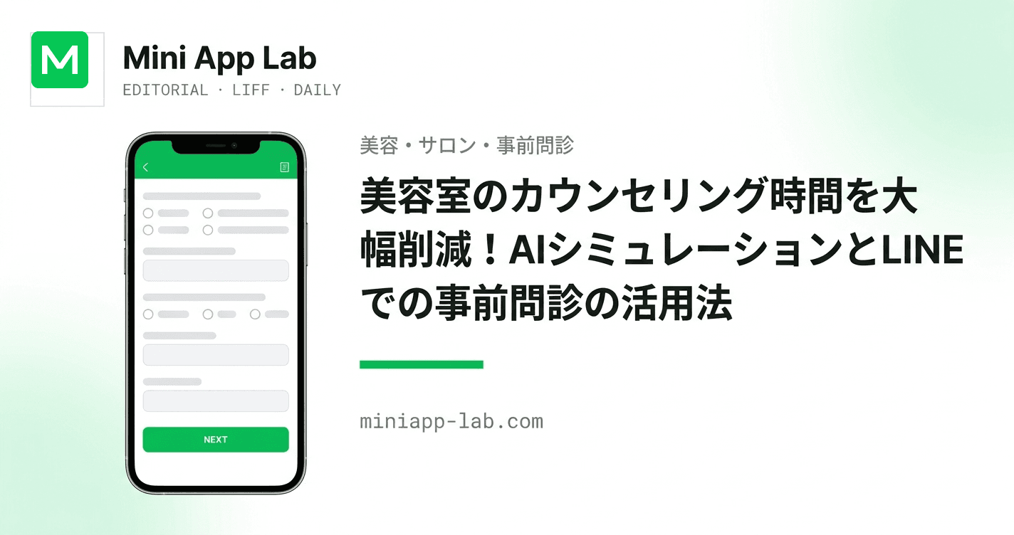美容室のカウンセリング時間を大幅削減!AIシミュレーションとLINEでの事前問診の活用法