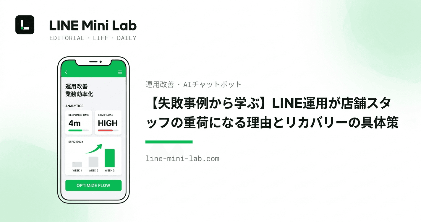 【失敗事例から学ぶ】LINE運用が店舗スタッフの重荷になる理由とリカバリーの具体策