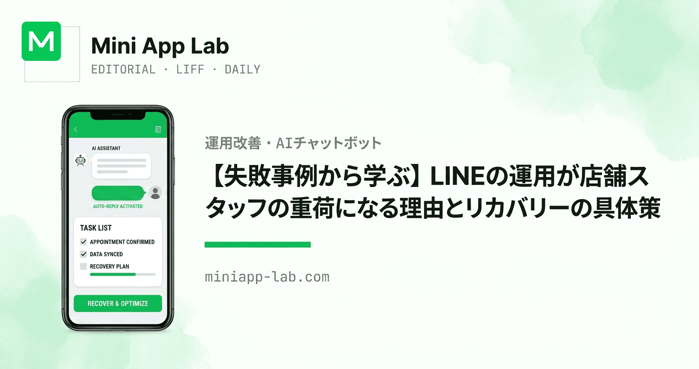 【失敗事例から学ぶ】LINEの運用が店舗スタッフの重荷になる理由とリカバリーの具体策